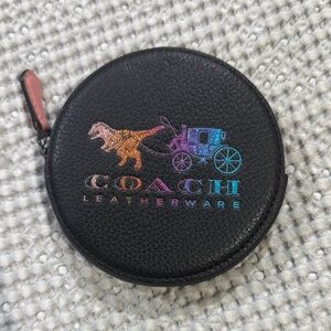 Coach Black Leather Coin Purse